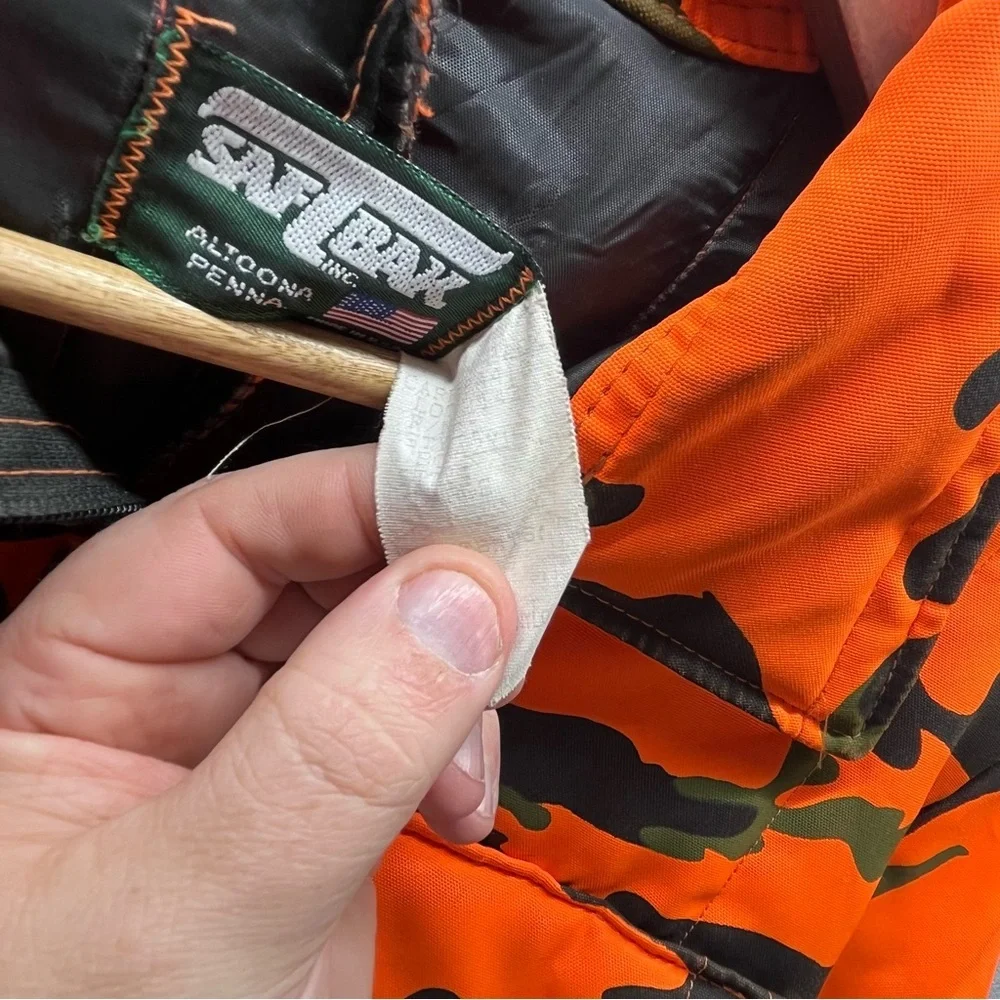 SafTBak Orange Camo Hunting Overalls Boys L Hunt‎ outdoors Winter